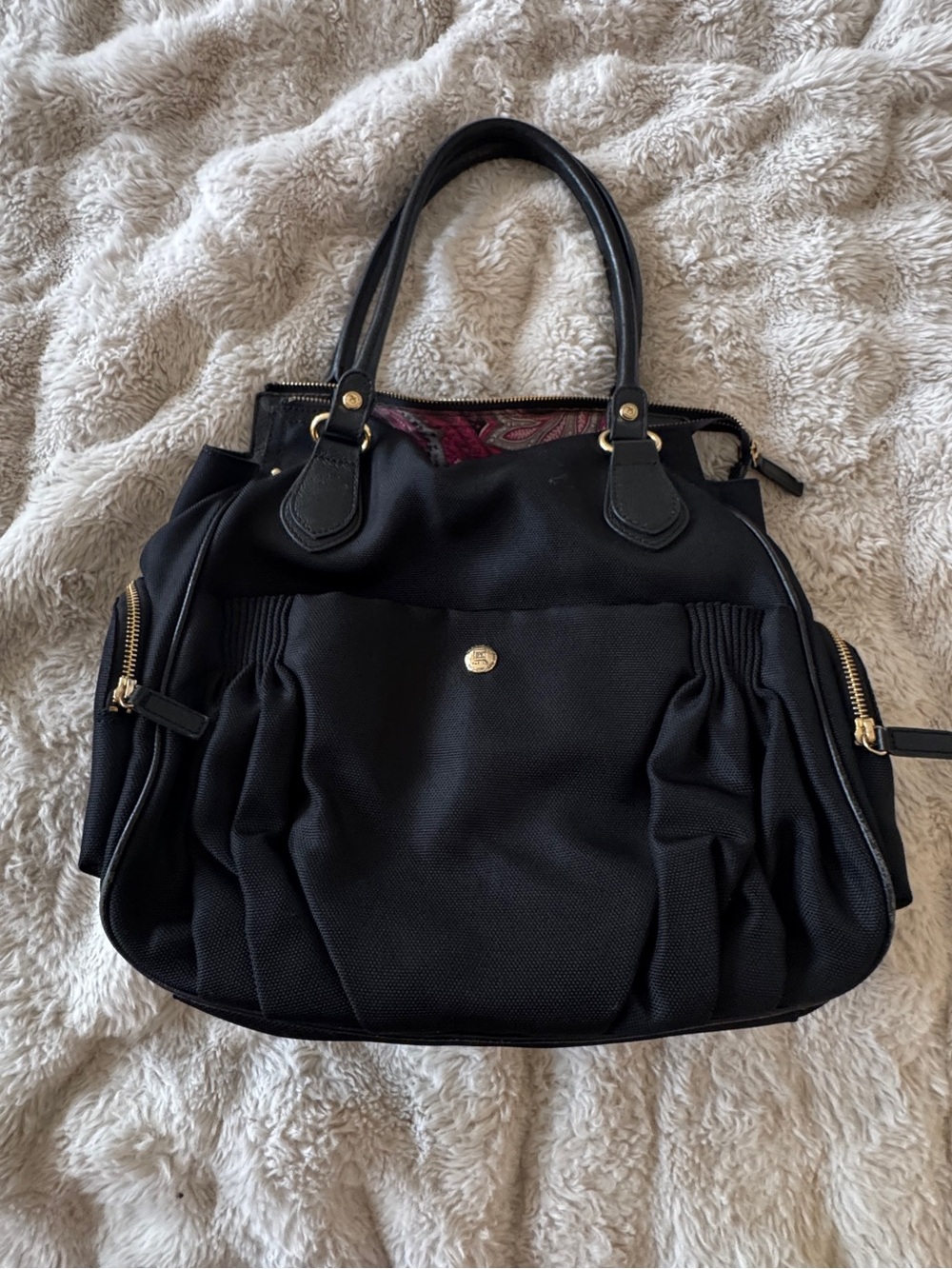 JPK PARIS 75 Black Shoulder Bag with Top Handles